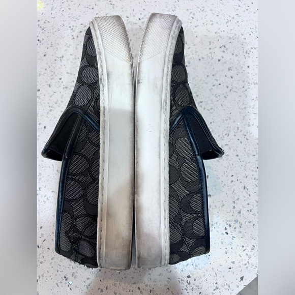 Coach Women’s Black Slip-On Trainers Sneakers GUC size 7.5 - Picture 7 of 14